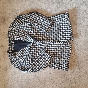Ann Taylor navy and white jacket